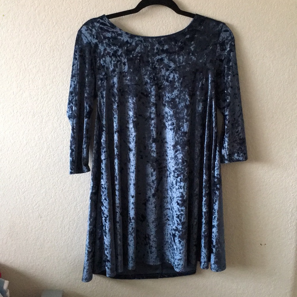 Velvet blue dress
